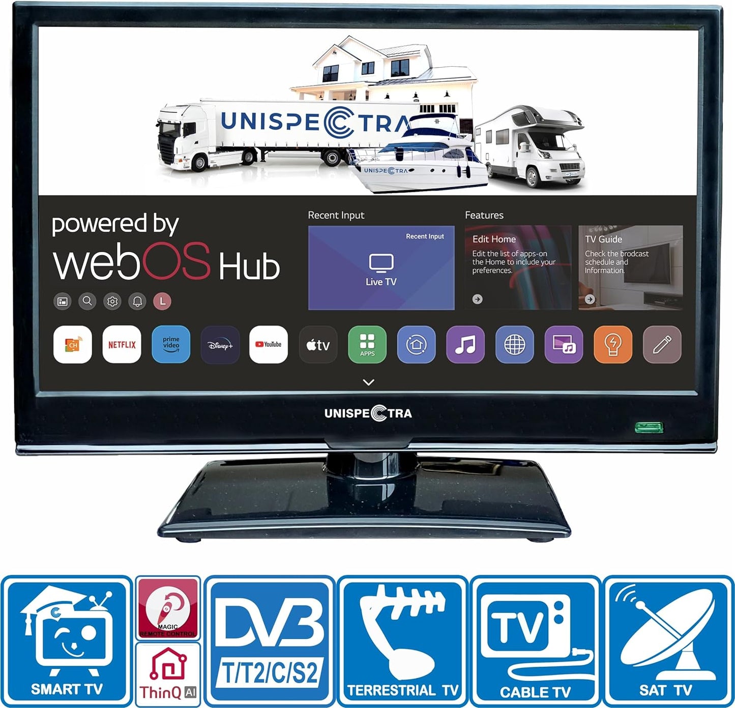 16" Unispectra® Smart TV (webOS) with Wall Mount