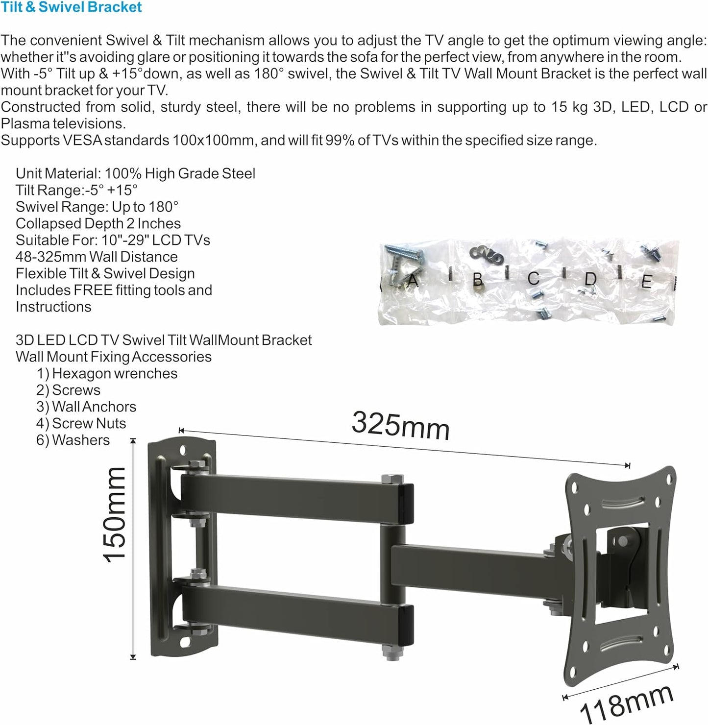 22" Unispectra® Wall Mount TV