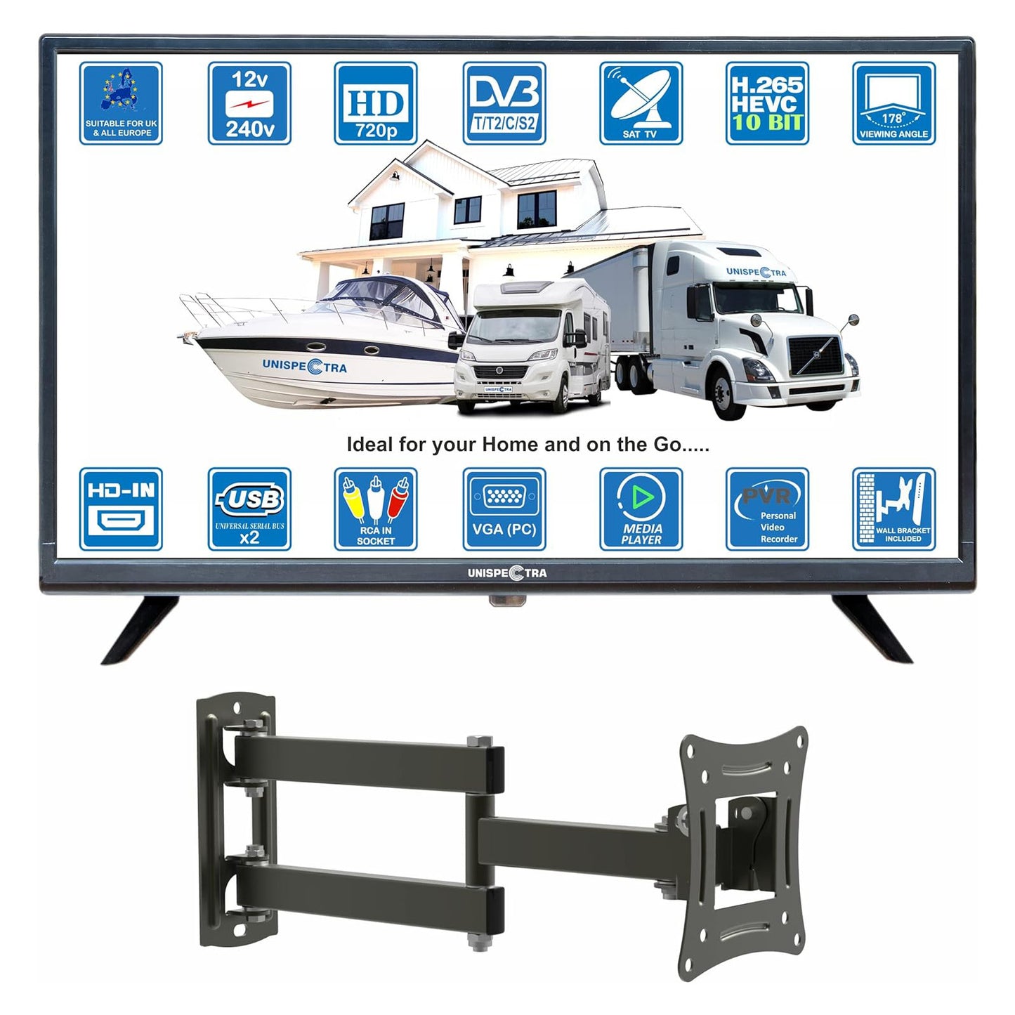 19" Unispectra® Wall Mount TV