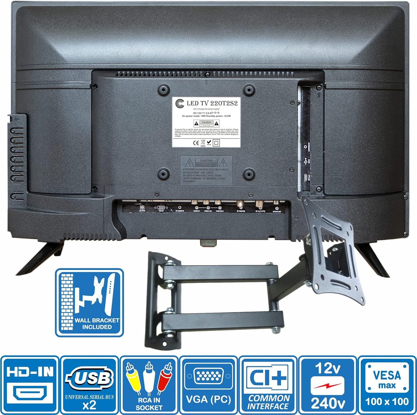 22" Unispectra® Wall Mount TV