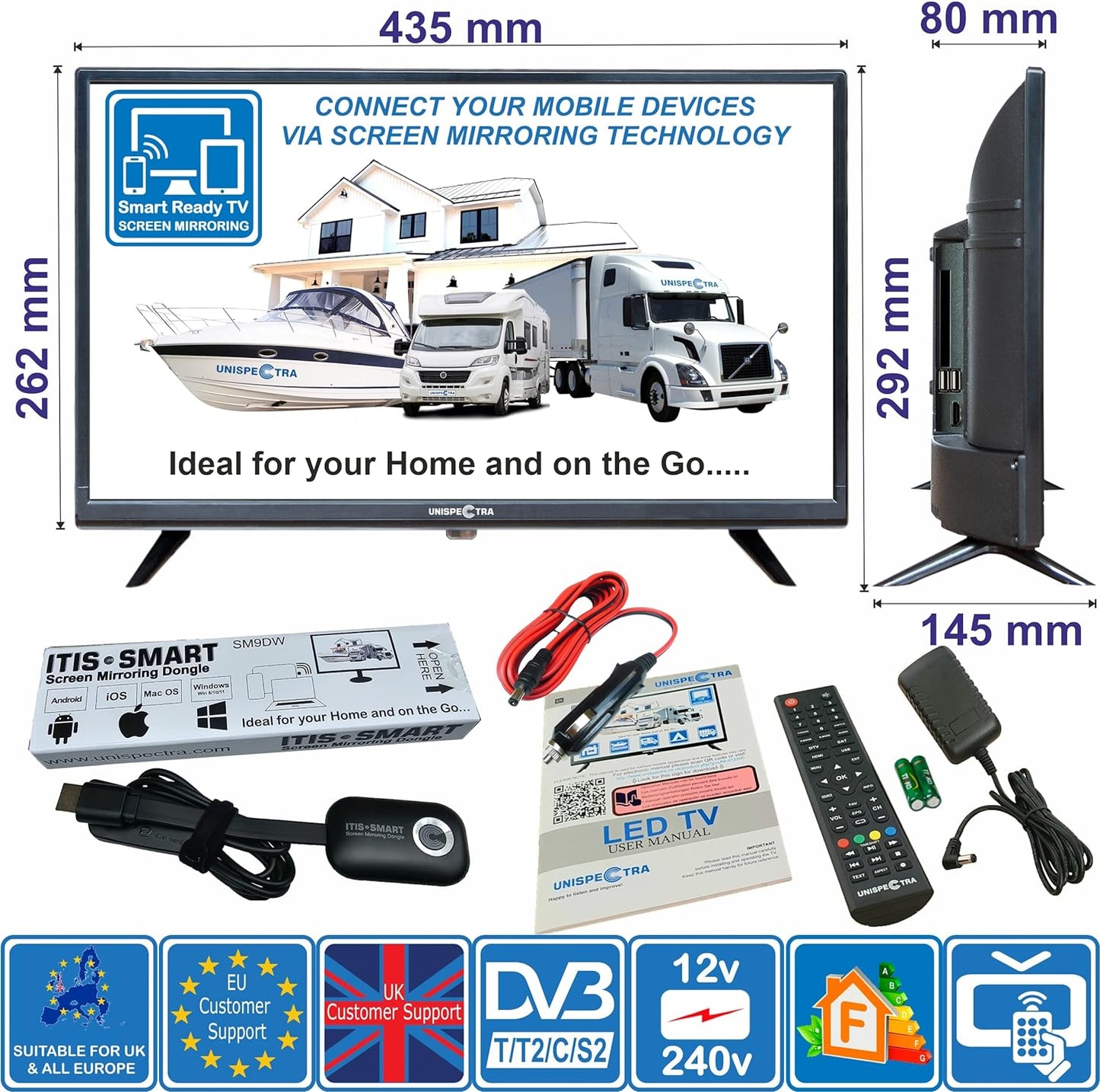 19" Unispectra® Smart Ready TV