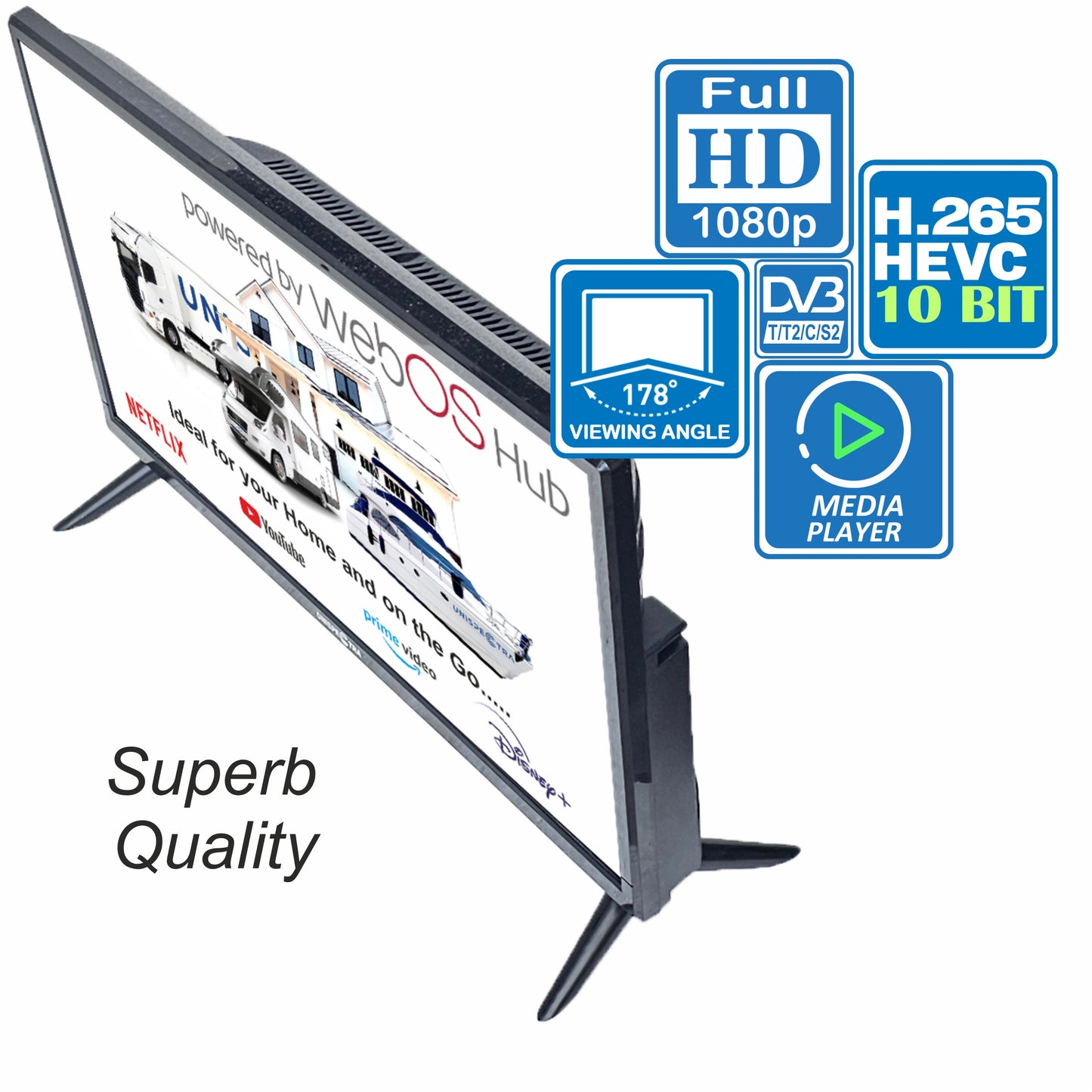 19" Unispectra® Smart TV (webOS) DLED with Wall Mount