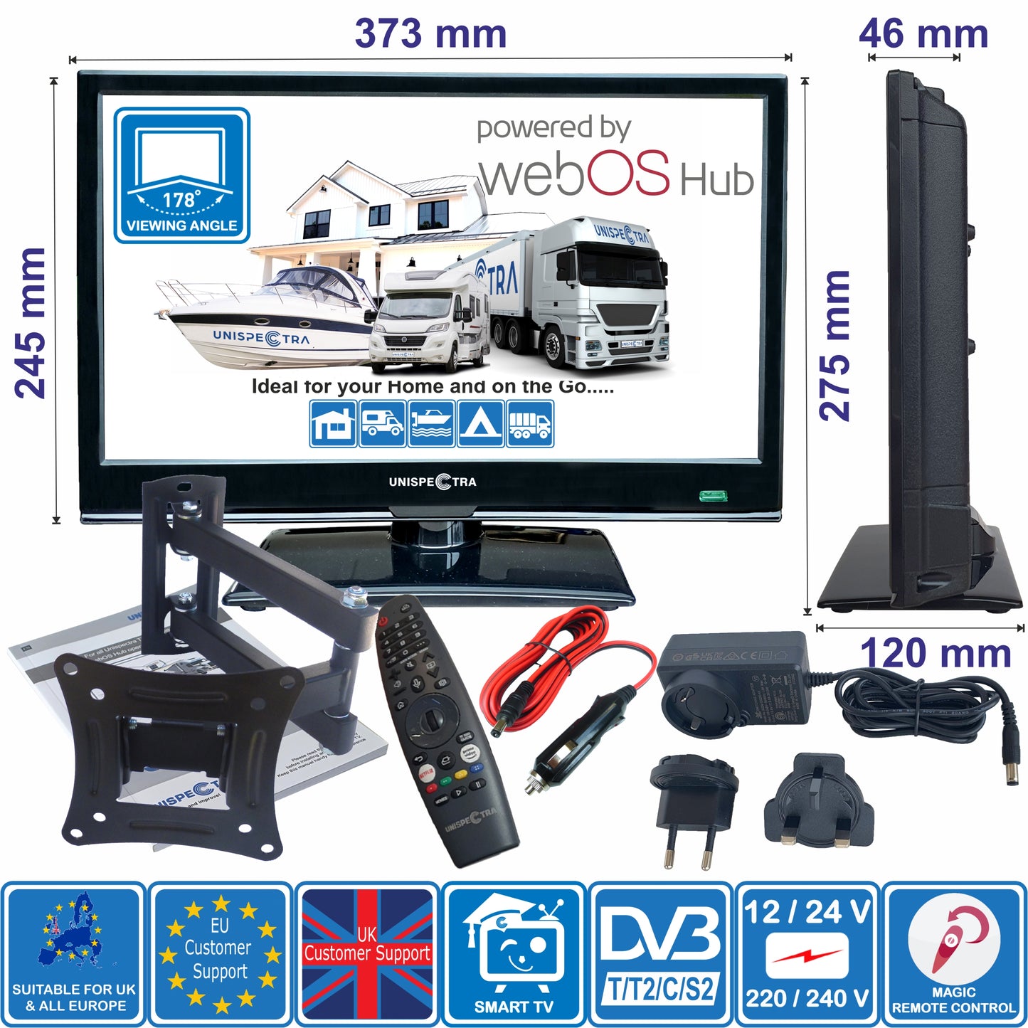 16" Unispectra® Smart TV (webOS) with Wall Mount