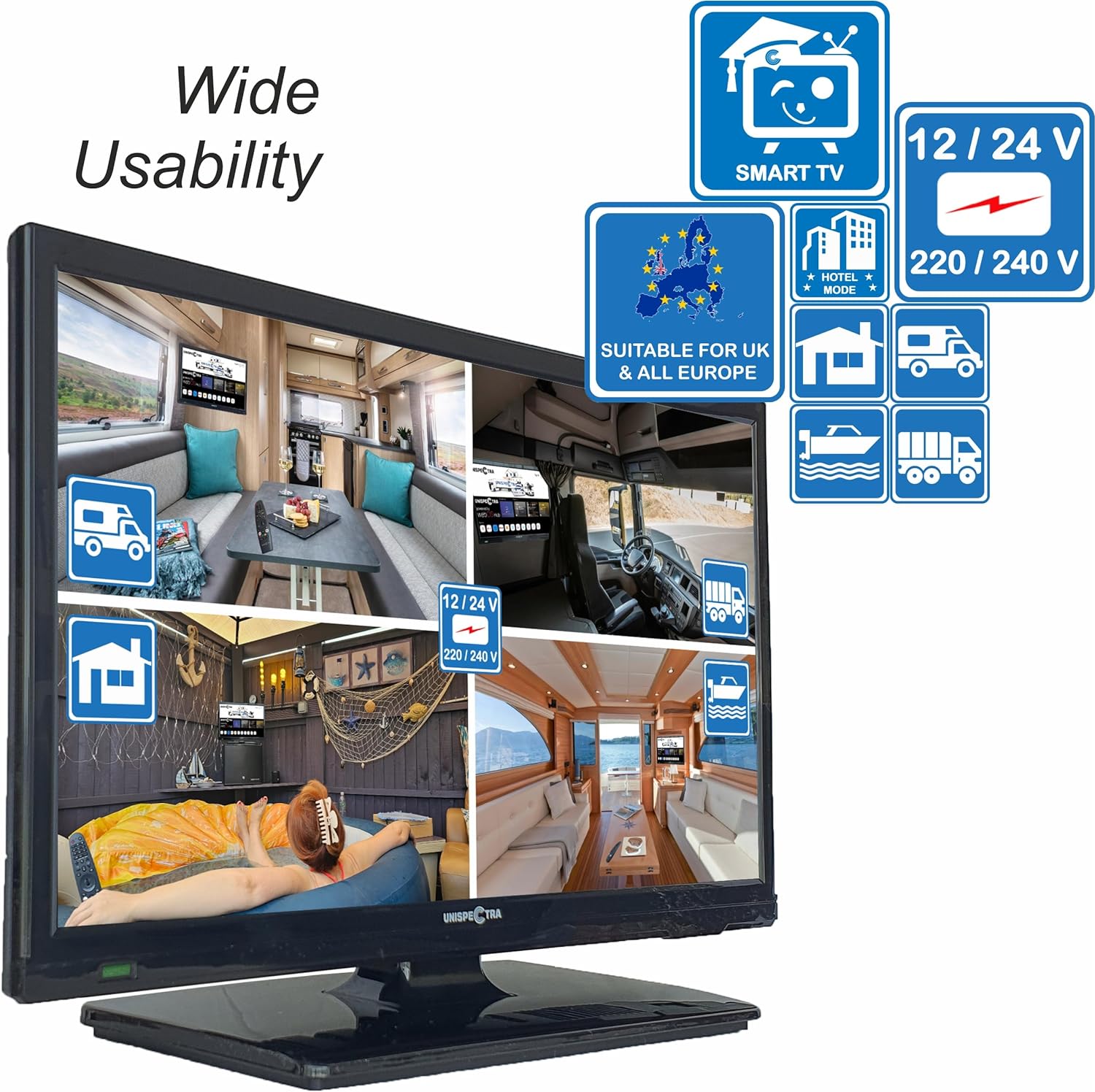 Unispectra ® 16" Smart TV (webOS) 12V Full HD LED 230v 24v - Foto 5