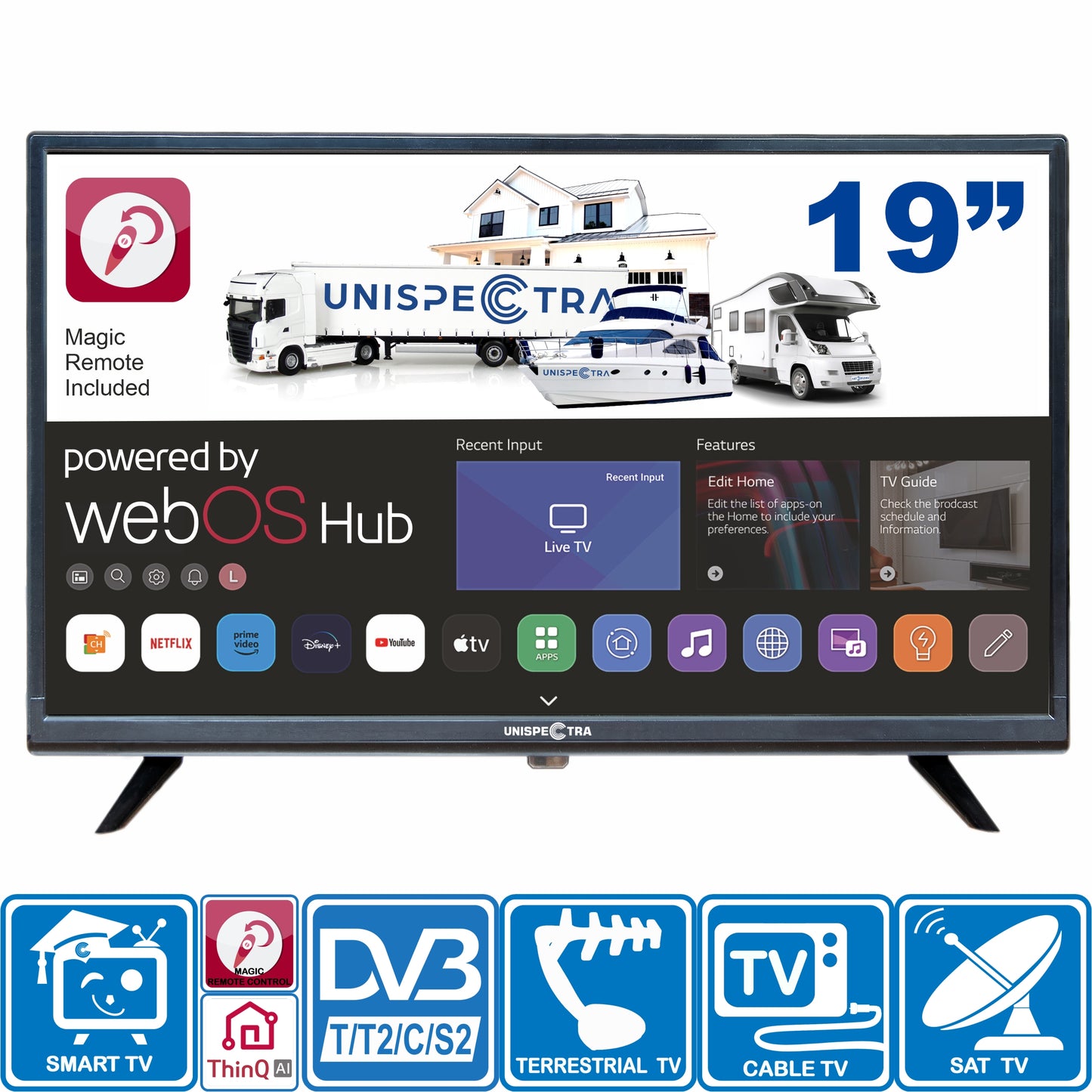 19" Unispectra® Smart TV (webOS) DLED