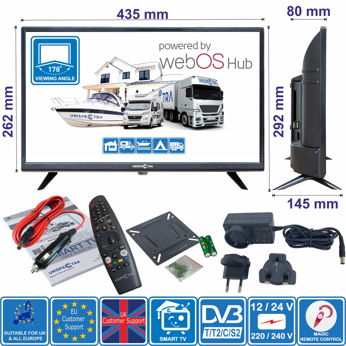 19" Unispectra® Smart TV (webOS) DLED