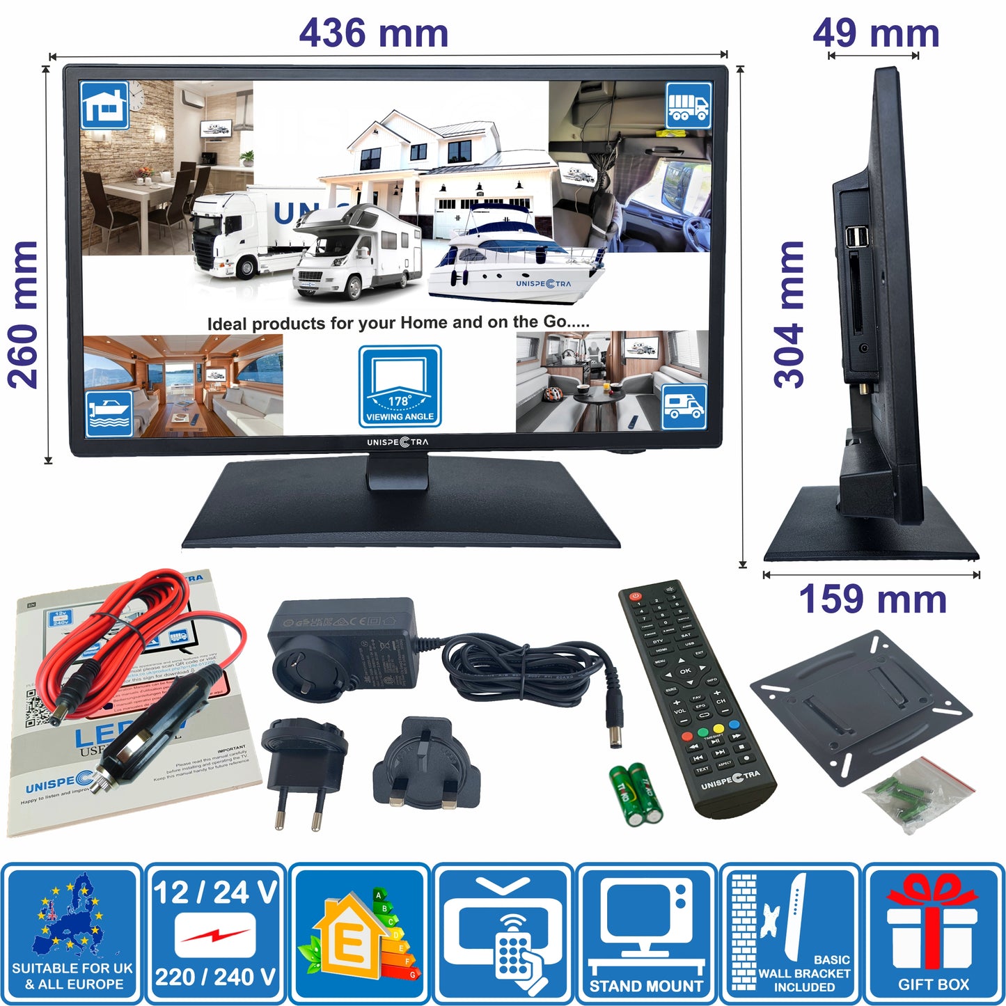 19" Unispectra® Standard TV
