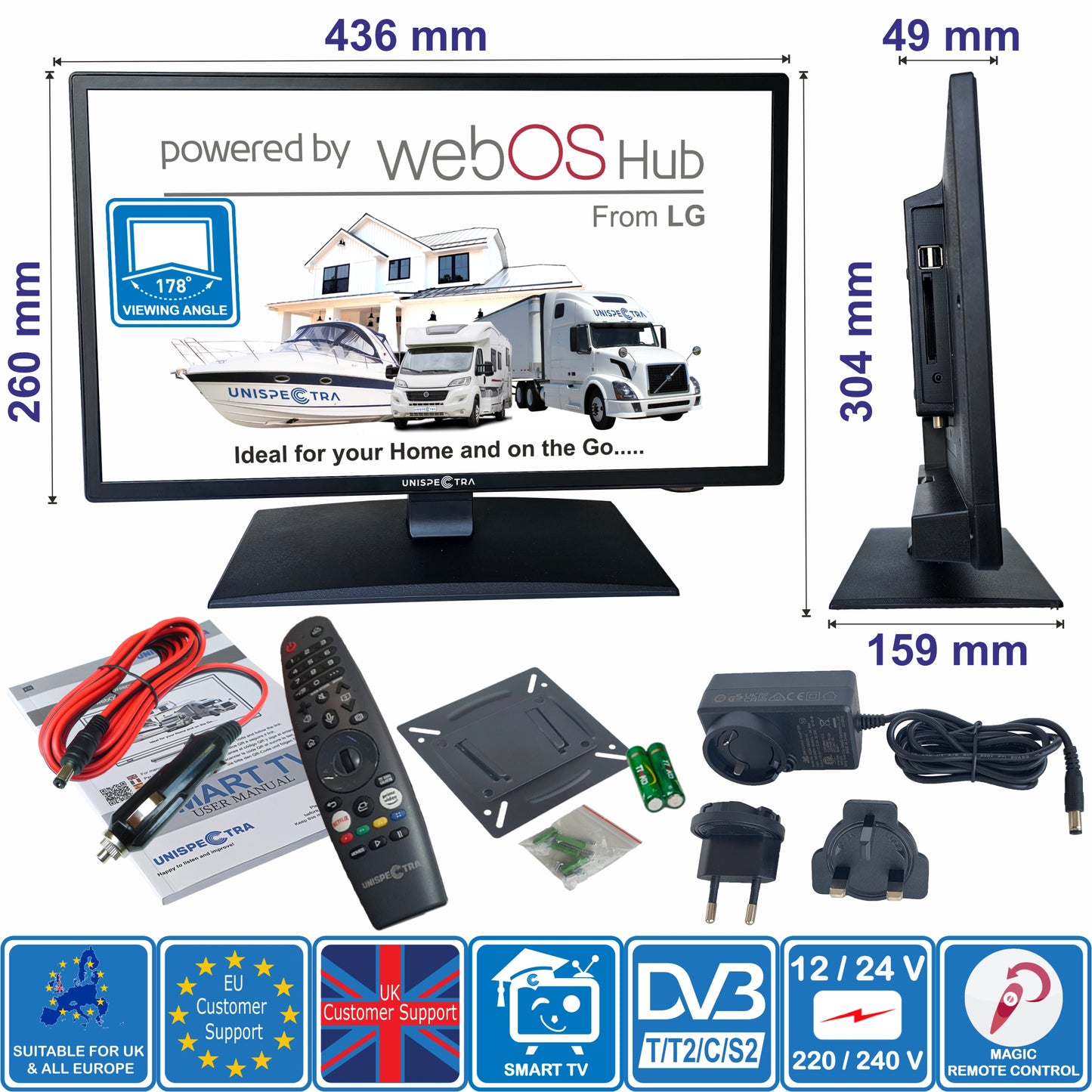 19" Unispectra® Smart TV (webOS)