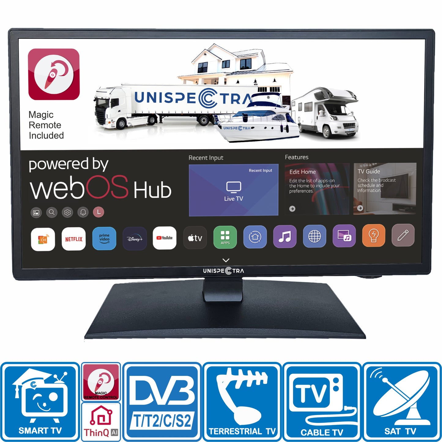 19" Unispectra® Smart TV (webOS)