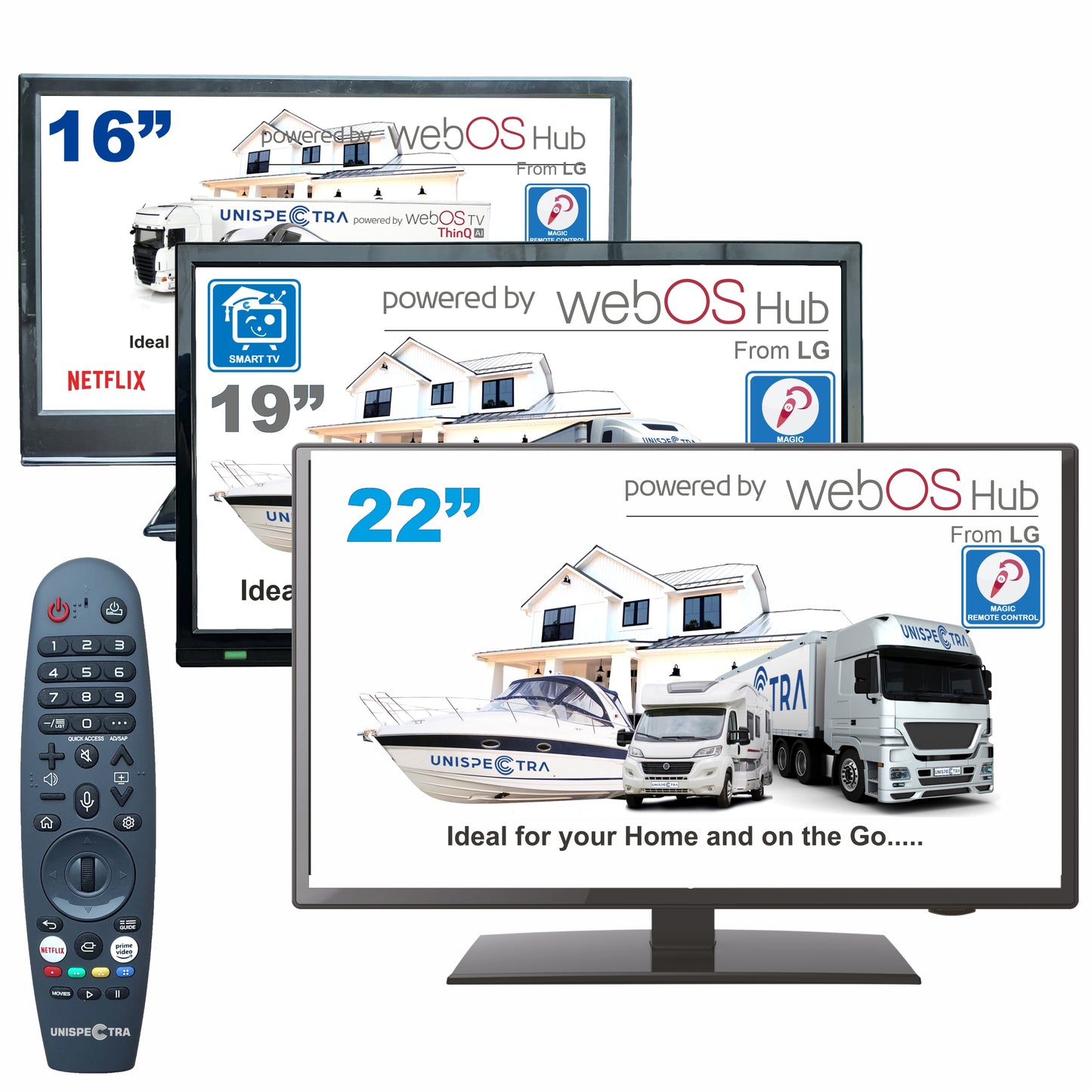 Unispectra® TV Remote Control for TV's (16"-19"-22" Smart TVs webOS)